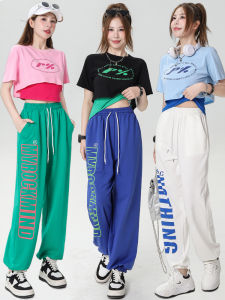 American Sweet and Spicy Kpop Jazz Dance Tops Female Short Suit Jazz Fashion Hot Womens Team Korean Dance Performance Wear