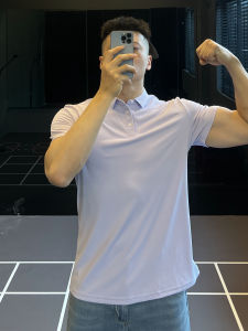 Irontrap Mens Sporty Short Sleeve Polo Shirt Quick Dry Sweat Absorbent Outdoor Fitness Training Clothes Summer Polo Top