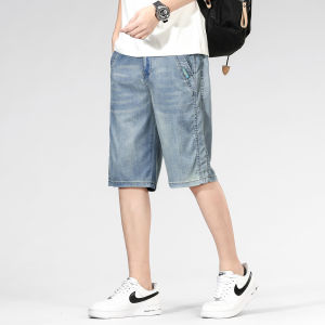 TUCANO | Mens Summer Lightweight Tencel Casual Loose Straight Fit Five-Pocket Jeans Shorts