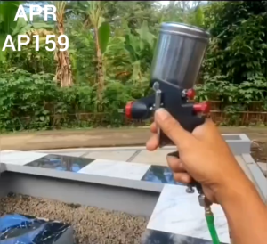 XAPR spray gun F710 14 lubang alat semprot cat nozzle 15mm tabung atas 400ml kualitas sama meiji