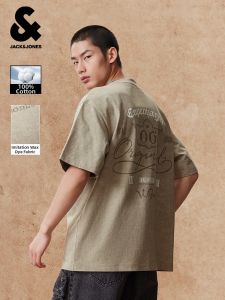 Jack Jones | Retro Wax Print Pure Cotton Men T-Shirt