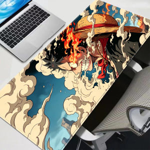 Bandai | XXL O-One P-Piece Luffy Gaming Mouse Pad Gamer Home Computer HD Mousepad Cool Keyboard Pad Non-Slip Office Rubber Big Mouse Mats