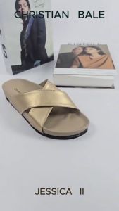 Christian Bale Jessica II Sandal Flatform Wanita Warna Metalic