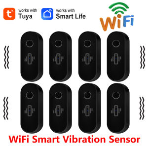 Tuya WiFi Vibration Sensor Door Window Glass Broken Smart Home Security Anti-theft Detection Smart Life APP Real-Time Alert