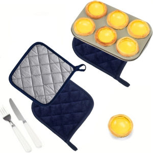 Pack of 1-4 Heat-Resistant Potholders for Kitchen Use with a Focus on Thermal Protection and Practical Functionality Oven Rack