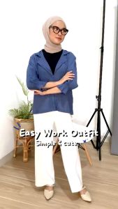 Ghanimi - Naomi Blazer / Jas Crinkle / Blazer Polos / Blazer Kerja / Blazer Santai / Blazer Formal Casual / Blazer Timeless / Blazer 3/4