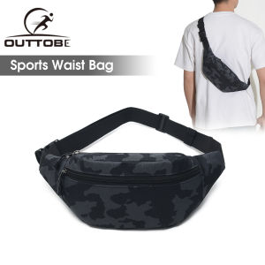 Outtobe กระเป๋าคาดหน้าอกคาดเอวผู้ชายกระเป๋าอเนกประสงค์กระเป๋าออกกำลังกายสามชั้นดีไซน์กระเป๋าคาดเอวเล็กกันน้ำทนทานต่อการฉีกขาดกระเป๋าคาดเอวพร้อมกับสายปรับได้สำหรับออกกำลังกายวิ่ง