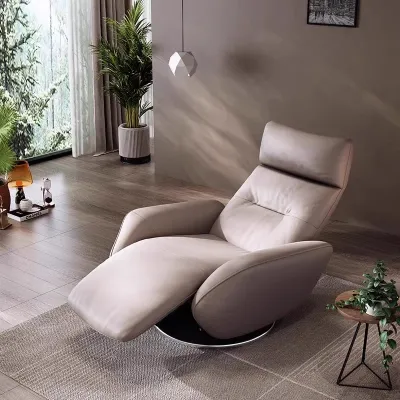 Electric Recliner Sofa High Quality Top Grain Leather Living Room Single Chair Multi-Function Lazy Boy Modern Simple Style