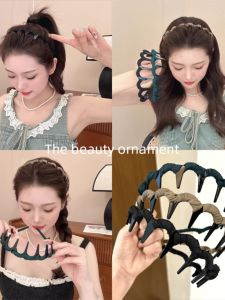 คลิปผมทรงคลื่นสไตล์เกาหลีสำหรับผู้หญิง คลิปผมที่สวมใส่สบาย ป้องกันการลื่นไหล คลิปผมทรงหัวสูง สายรัดผมแบบปัดผม คลิปผมแบบทันสมัย ​​ใหม่ล่าสุด