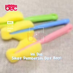 [BEC] Sikat Spons Pembersih Botol Susu | Dot Bayi | Sikat Botol