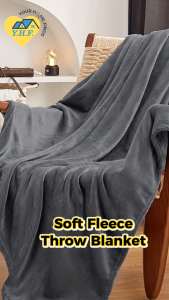 YHF Premium Cotton Blanket - 180x200 cm Soft Fleece Kumot | Throw Blanket for Bed and Sofa | Kumot Cotton Blanket