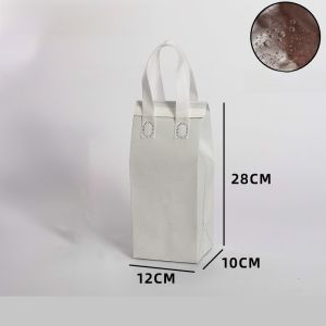 กระเป๋าห่ออาหารแบบถือได้พับได้แบบไม่ต้องซักพร้อมโลโก้ ช่องจับสูง กระเป๋าห่ออาหารแบบพกพาสำหรับบริการรับประทานอาหารในบ้าน