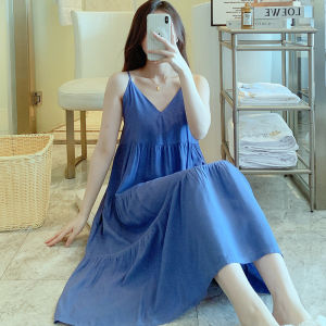 Summer Lightweight Cotton Silk Nightgown Plus Size