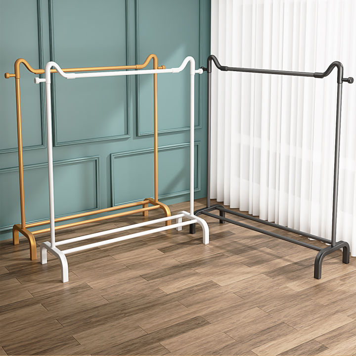 Simple Coat Rack Floor Indoor Hanger Bedroom Clothes Storage Shelf ...