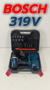BOSCH สว่านไร้สาย319V สว่านแบต ให้แบต 2 ก้อน เจาะปูนได้ อุปกรณ์ครบ พร้อมใช้งาน(AAA)  💥 รับประกันสินค้าตรงปก ไม่ตรงปกยินดีคืนเงินเต็มจำนวน 💯🔥🏆💥AM💥