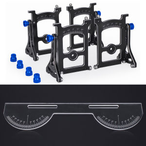 RC Aluminum On Road Chassis Setup System Measuring Tool Set With Ruler Wrench for 1/10 Axial SCX10 Capra TRX4 Yikong Upgrade