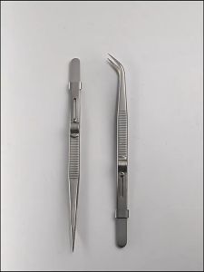 Ready Stock Stainless Steel Multipurpose Tweezer Steel Slip Curve Manicure Nail Art tools garden tools 304高品质美甲不锈钢防滑镊子