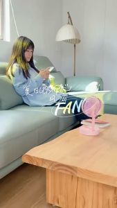 Folding USB Fan พัดลมพกพา พัดลมมินิแบบ พับเก็บ ตั้งโต๊ะ พกพาได้ รุ่น พัดลมไร้สาย พัดลมตั้งโต๊ะ