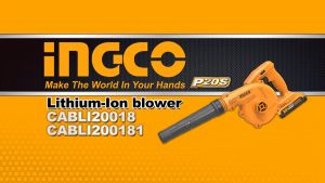 Máy thổi bụi dùng pin Lithium 20v INGCO CABLI200181 Máy hút bụi tốc độ không tải:0-9000/0-18000vòng/phút Kèm 1 pin 2.0Ah và 1 sạc