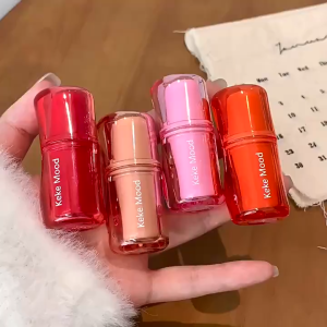 JIANGZHIB 【ของขวัญฟรี】Keke Mood Lip Lip Glaze Matte Velvet แต่งหน้าให้สดใส ราคาไม่แพง เหมาะสำหรับนักเรียน