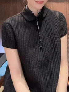 UYFY | เสื้อยืดคอกลมแขนสั้นสีดำ ทรงเข้ารูป ทรงหลวม สำหรับผู้หญิง แฟชั่นฤดูร้อน เสื้อผ้าทำงาน ทรงหลวม ทรงหลวม ทรงหลวม