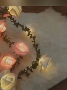 LED Rose Flower String Lights3M 20LED Battery Operated String Romantic Flower Rose Fairy Light Lamp Outdoor for Valentines DayWeddingRoomGardenChristmasPatioFestival Party Decor