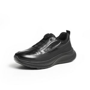 Belle | Thick Sole Height Increasing Mens Casual Walking Shoes Autumn New Button Design