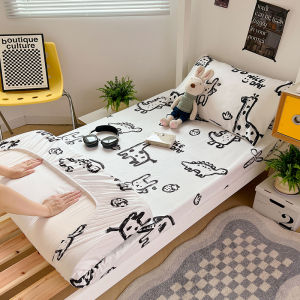 Full Coverage Bedding Set for Students Dormitory Use Male Female Separate Design Bed Protector Sheet Cover Three Piece Set