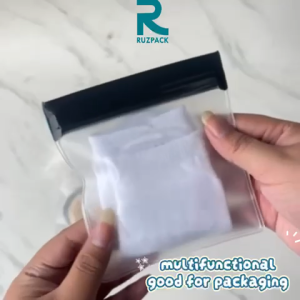 Ruzpack - Eva Ziplock Kantong Penyimpanan Mini FROSTED & CLEAR