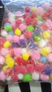 [1000 PCS] BOLA POMPOM UKURAN 2 CM MULTI WARNA / MAINAN EDUKASI ANAK Lembut Cewek Cowok Balita Belajar