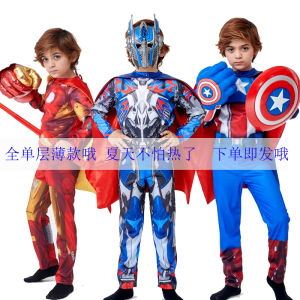 New Halloween Transformer Clothes Childrens Iron Man Captain Boxing Outfit Movie Character Costume for Kids