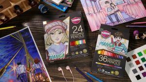 Master Art Coloured Pencils Manga Set 12/24/36/50 Colors (BX) | Pensel Warna Set | Stationery | Anime | Colouring