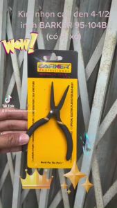 95-104B /Kìm nhọn cán đen 4-1/2 inch BARKER (có lò xo)