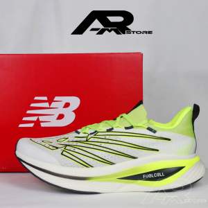 Sepatu running pria New Balance fuellcell v3 white green