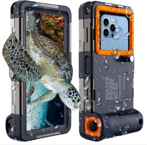ZUZG Professional Waterproof Diving Case for Snorkeling 15M/50FT Underwater Photo & Video Protective Housings with Lanyard for iPhone 16/15/14/13/12/11 Pro Max/XR/XS/X Series Samsung Galaxy S24/S23/S22/S21 etc.
