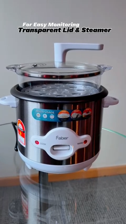 Faber Traditional Rice Cooker with Steamer FRC-311ST 1.0L Periuk Nasi Dengan Pengukus