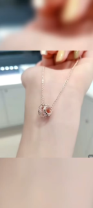 Pandora Necklace for Women Hollow Galaxy Necklace Set Female Niche 925 Silver Gift