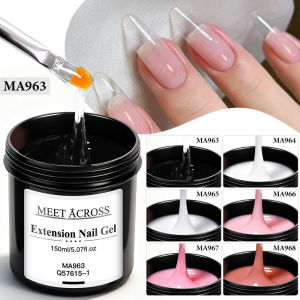 150ml Nail Extension Gel Nude Pink Milky White Semi Permanent UV LED Nail Salon Supplies Varnish for French Manicure DIY Design