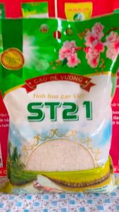 Gạo ST21 Đế Vương Thượng Hạng - Túi 5kg - Gạo đạt tiêu chuẩn hữu cơ