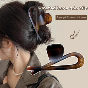 🔥Temperament Design Shark Clip Vintage Acrylic Hair Clip Women High-end Cross Hair Claw Clip LovelylifeFu👍