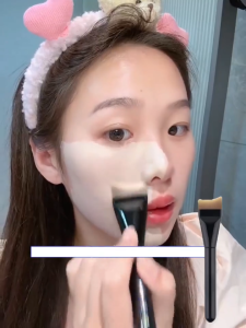 Beauty Set Ultra Thin Flat Head Foundation Brush Powder Puff Palette Makeup Coloring Stick No Powder Eating Smooth Application Beauty Tool