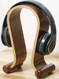 European Style Walnut Wood Headset Storage Rack U-Shaped Overhead Game Bluetooth Earphone Stand Display Hanging Bracket