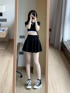 Ruige Puffy Skirt with Lining Safety Pants Cross-Body Big Umbrella Swing Sundress 2023 Spring and Summer High Waist Skirt Pleated Skirt for Women