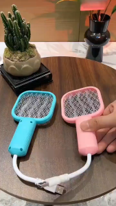 Small Electric Mosquito Killer 5 Layer Security Net Compact Portable USB Interface Electric Fly Swatter for Home Outdoor Camping