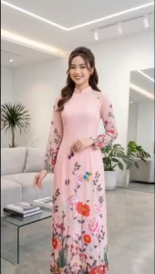 Áo dài Việt Nam áo lụa cao cấp mền mát (áo+quần)