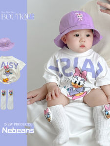 Trendy Cotton Baby Romper Suit Soft Summer Clothes for Infants Triangle Design Comfortable Baby Outfit Korean Style Baby Clothes