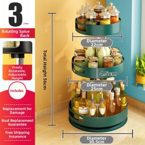Rotating Corner Kitchen Spice Rack