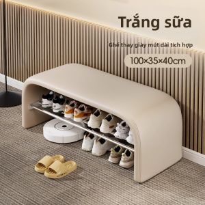 Giường Ghế Lưu Trữ Sang Trọng Có Kệ Để Giày