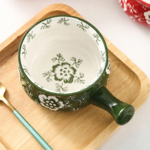 Elegant Embossed Ceramic Bowl