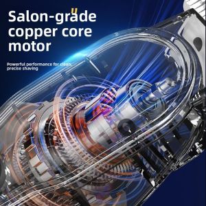 MONLEYTA | German Hair Clipper Electric Trimmer Professional Barber Shop Shaving Tool Bald Head Carving Razor Beard Grooming Equipment